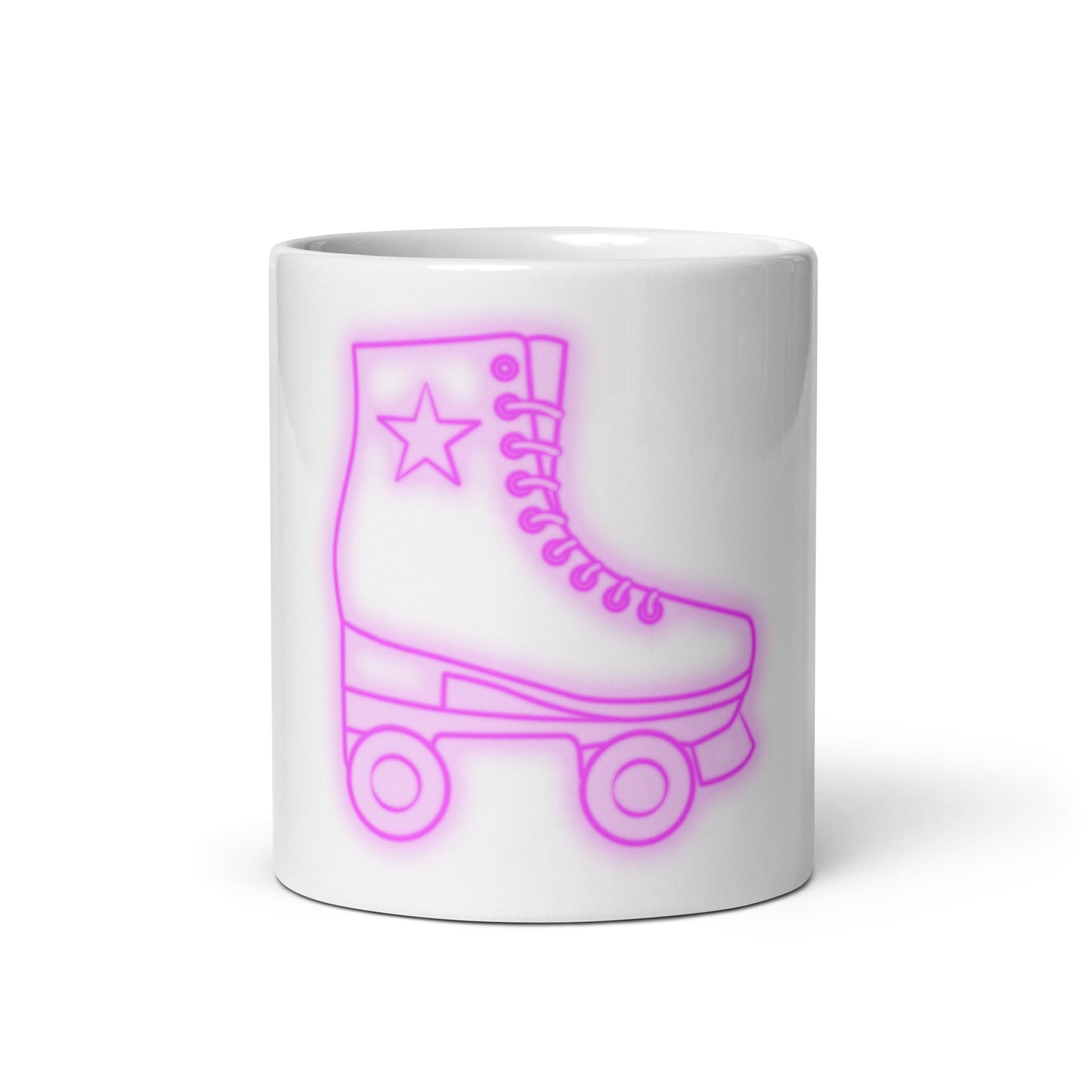 White glossy mug