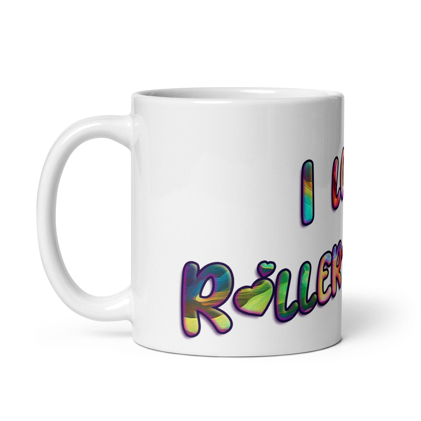 White glossy mug
