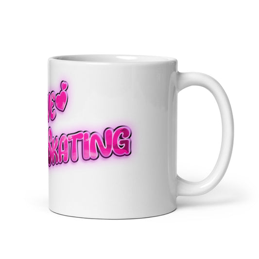 White glossy mug