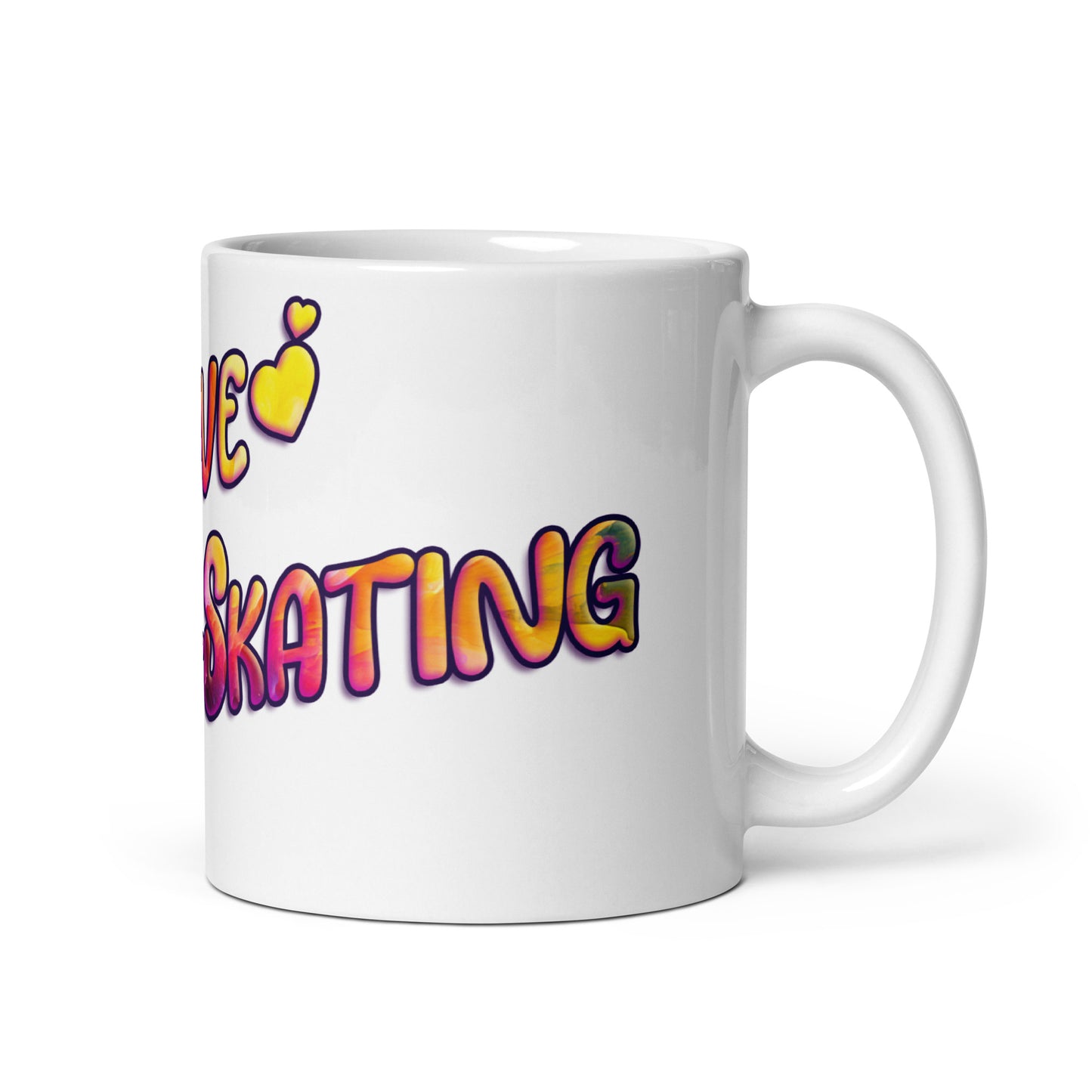 White glossy mug