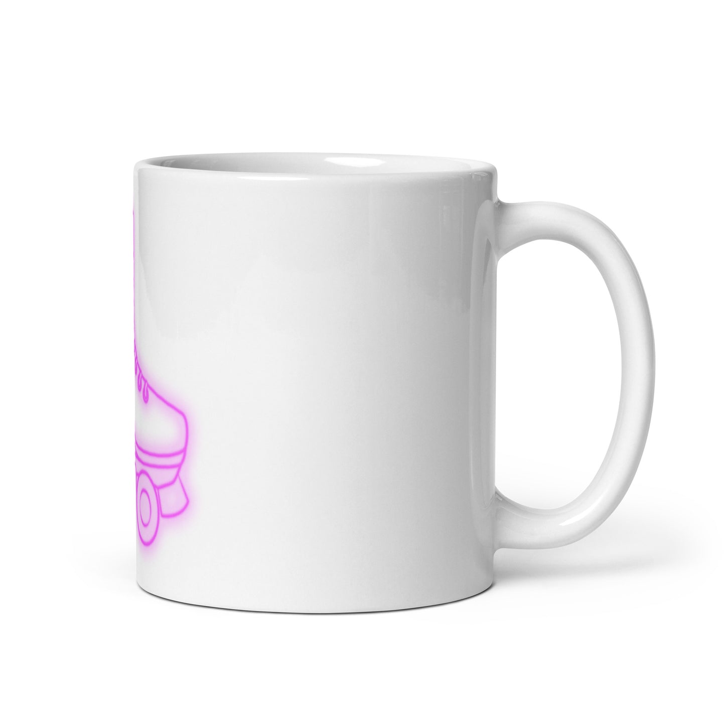 White glossy mug