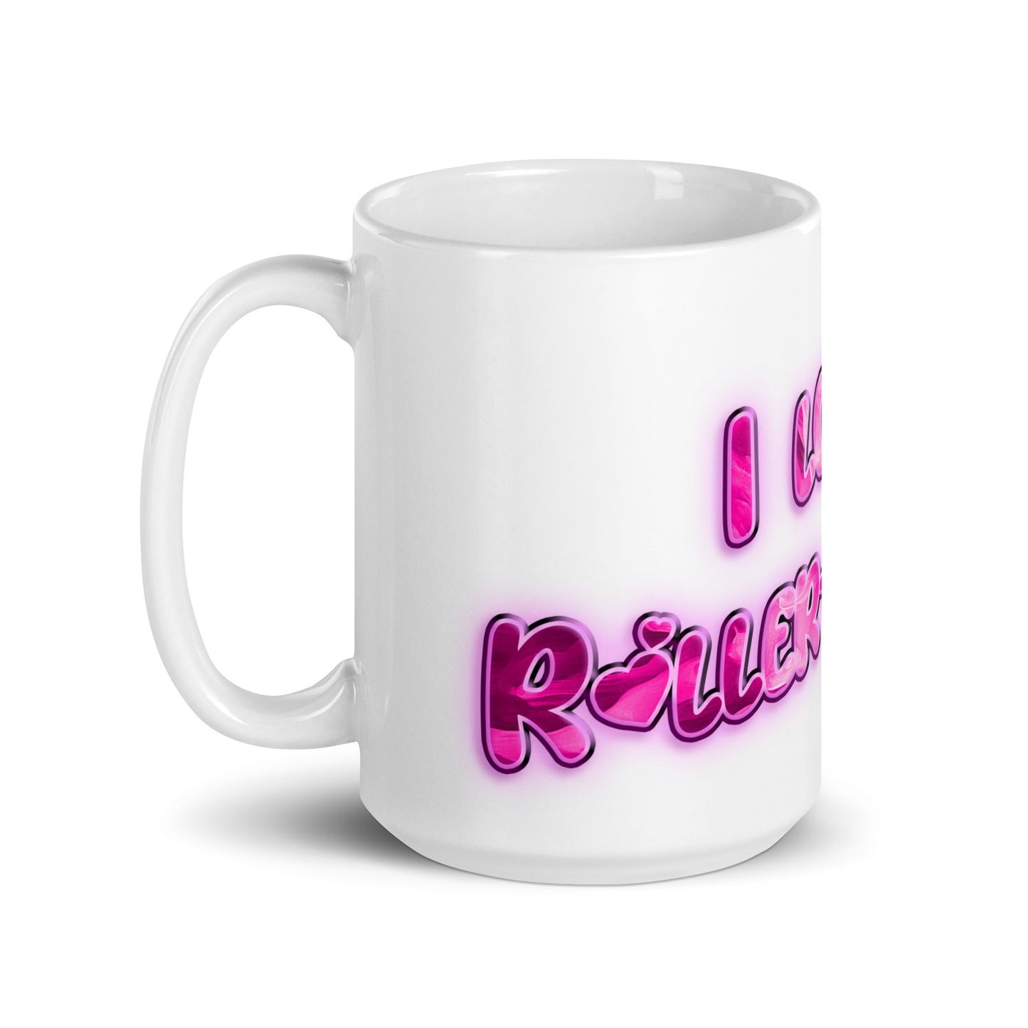 White glossy mug