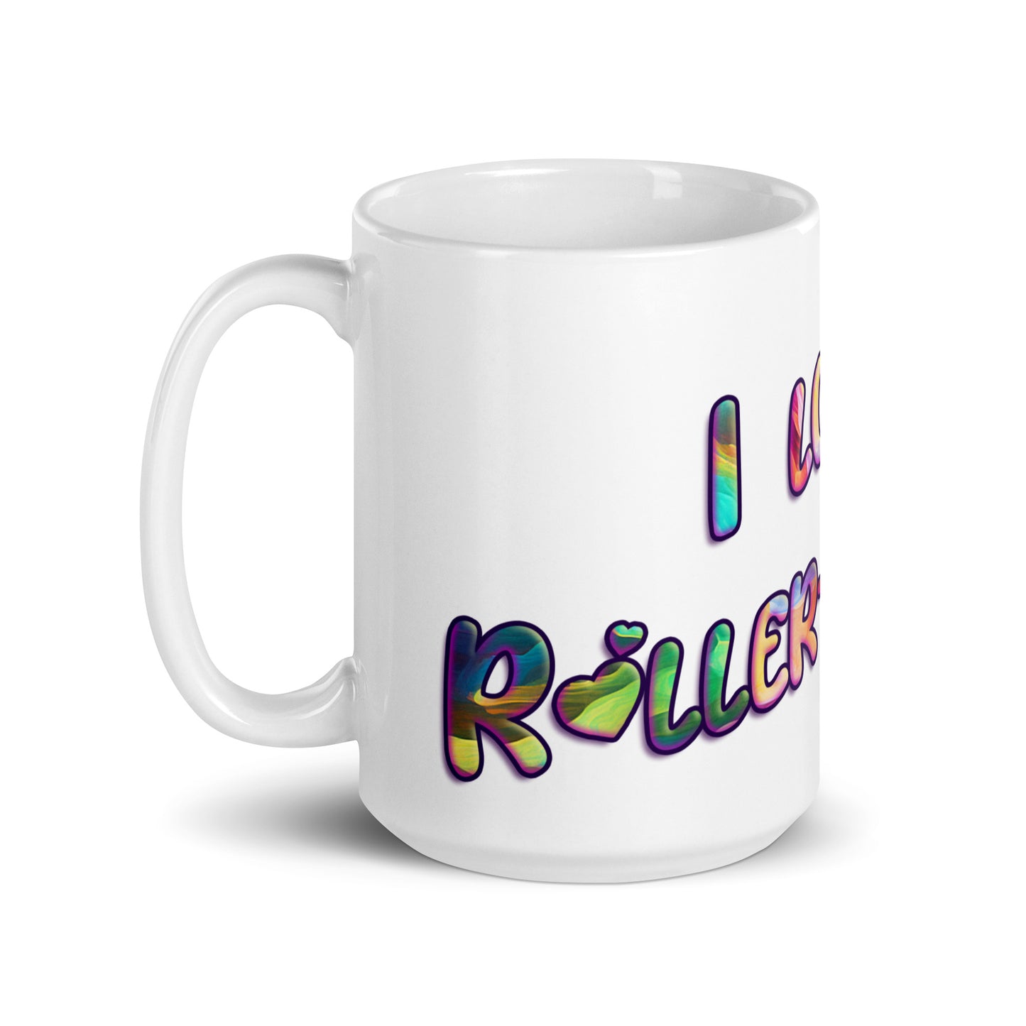 White glossy mug