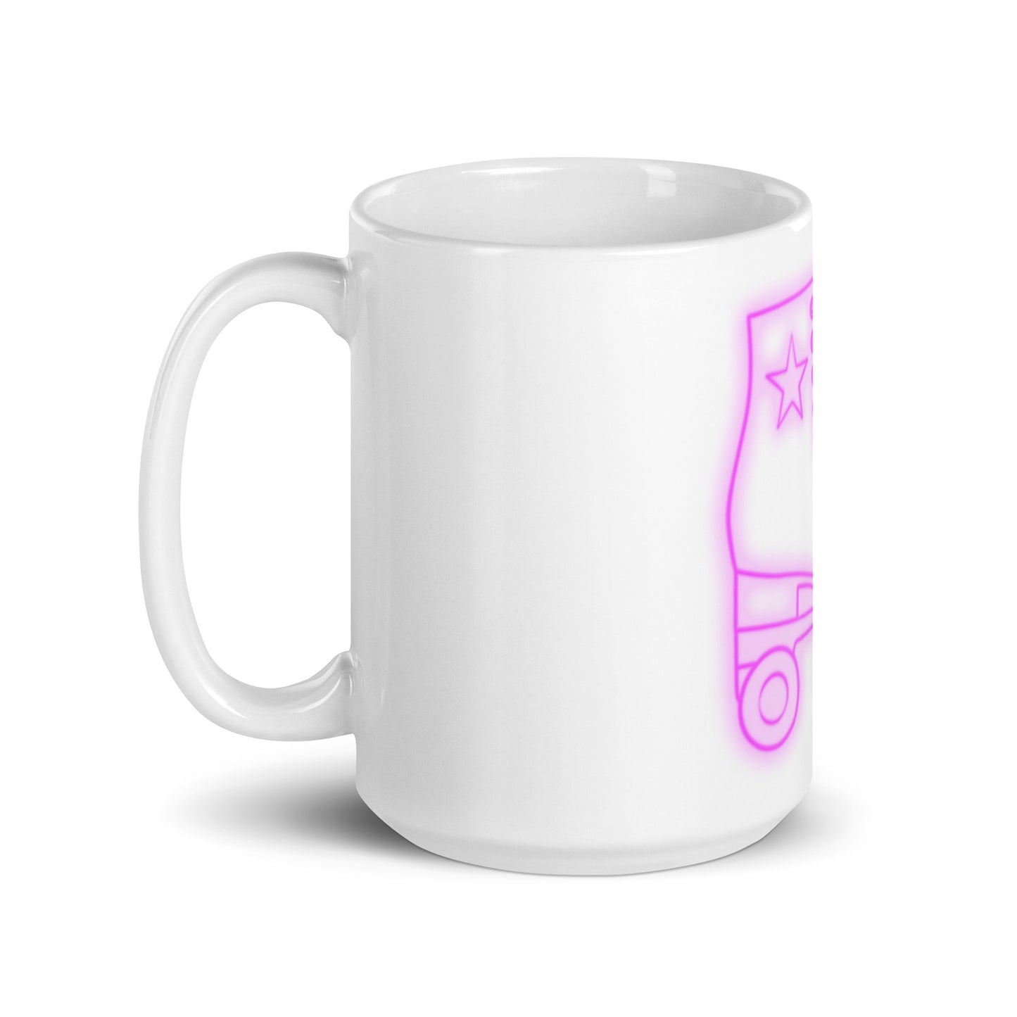 White glossy mug