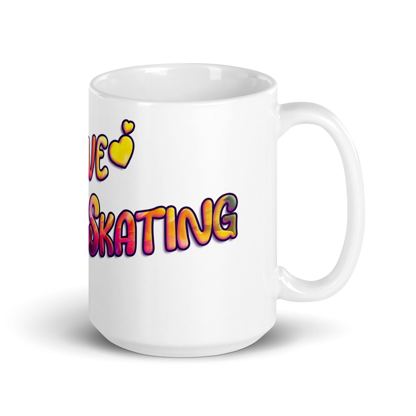 White glossy mug