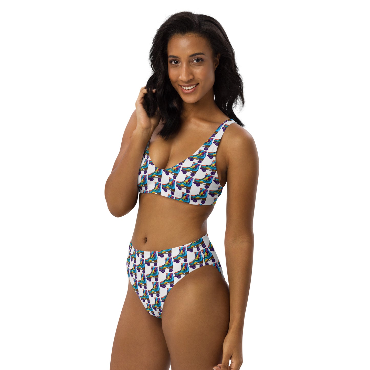 Recycled high-waisted bikini