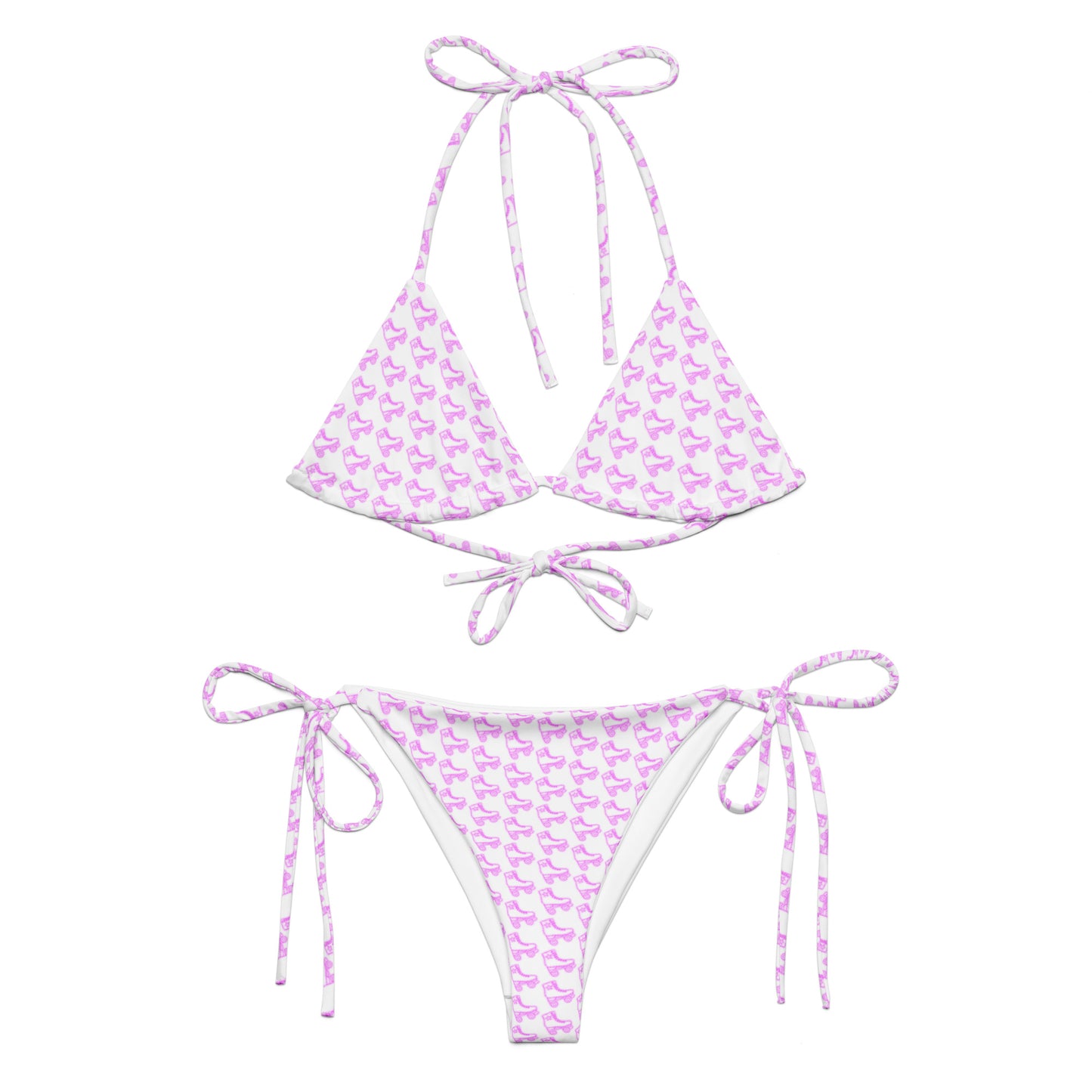 All-over print recycled string bikini