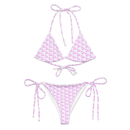 All-over print recycled string bikini