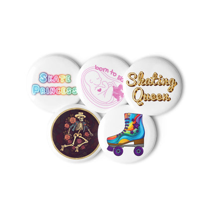 Set of pin buttons