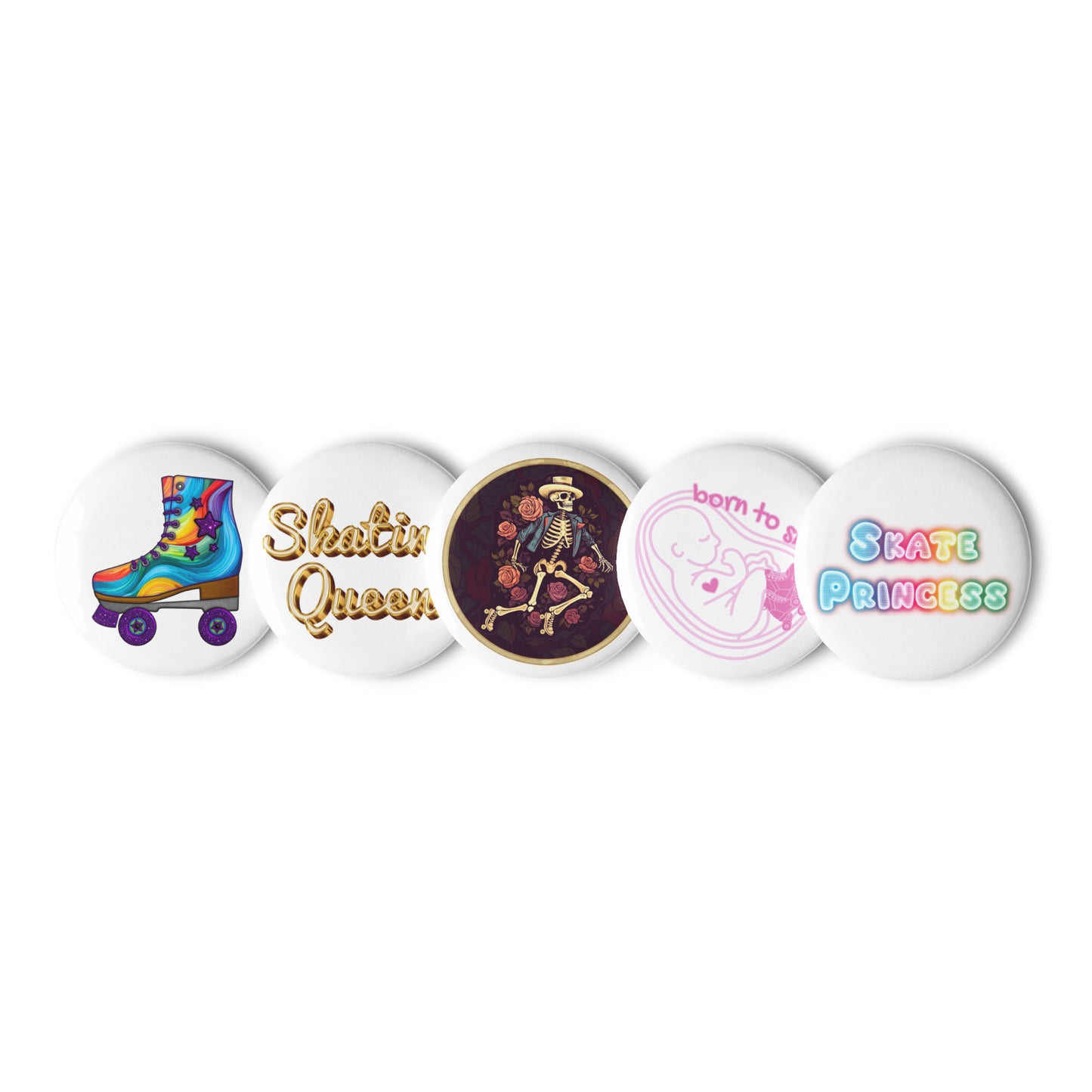 Set of pin buttons