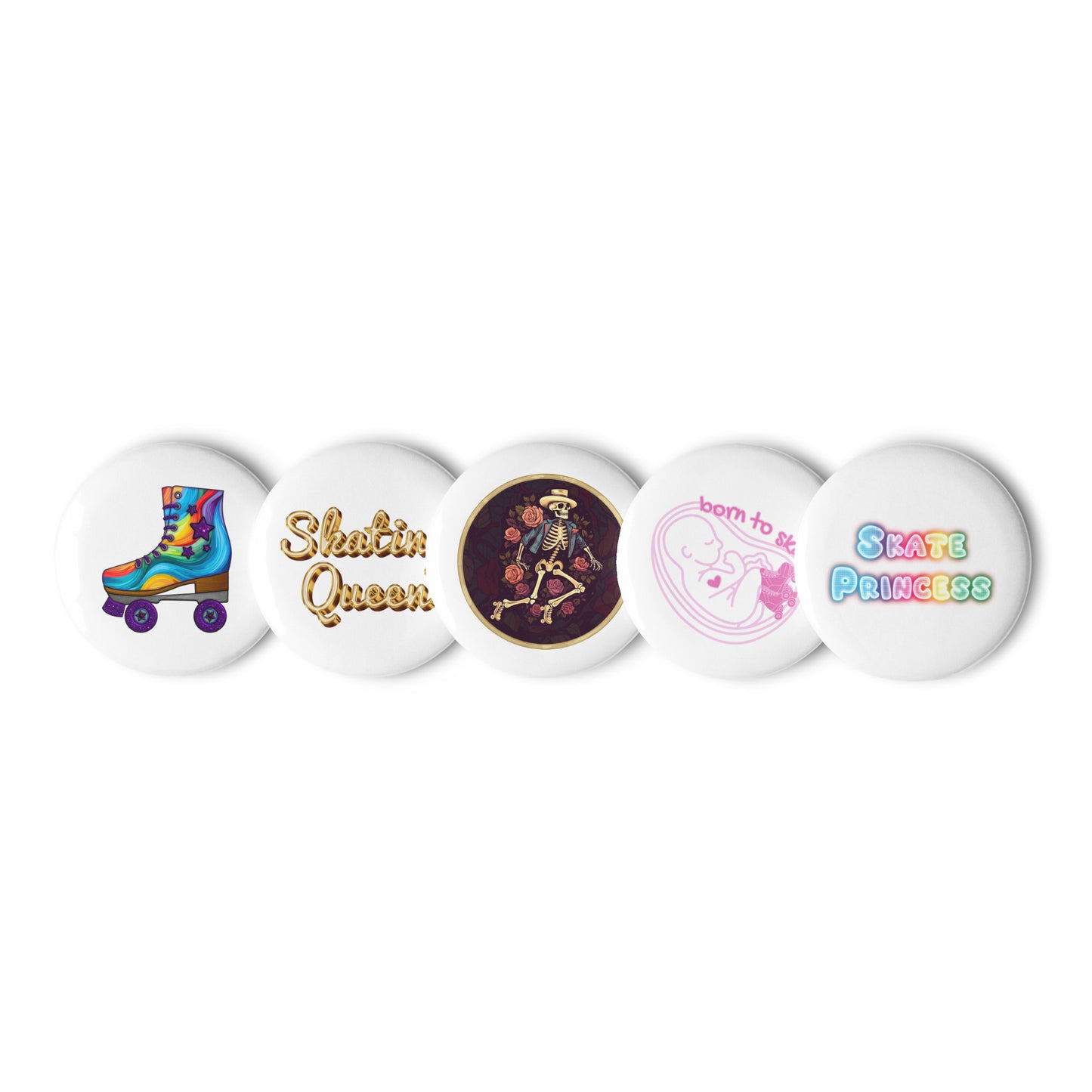 Set of pin buttons