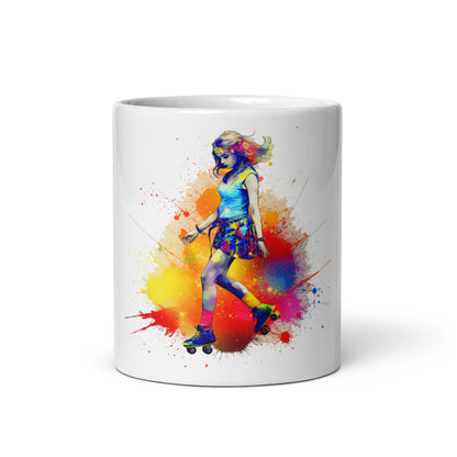 White glossy mug