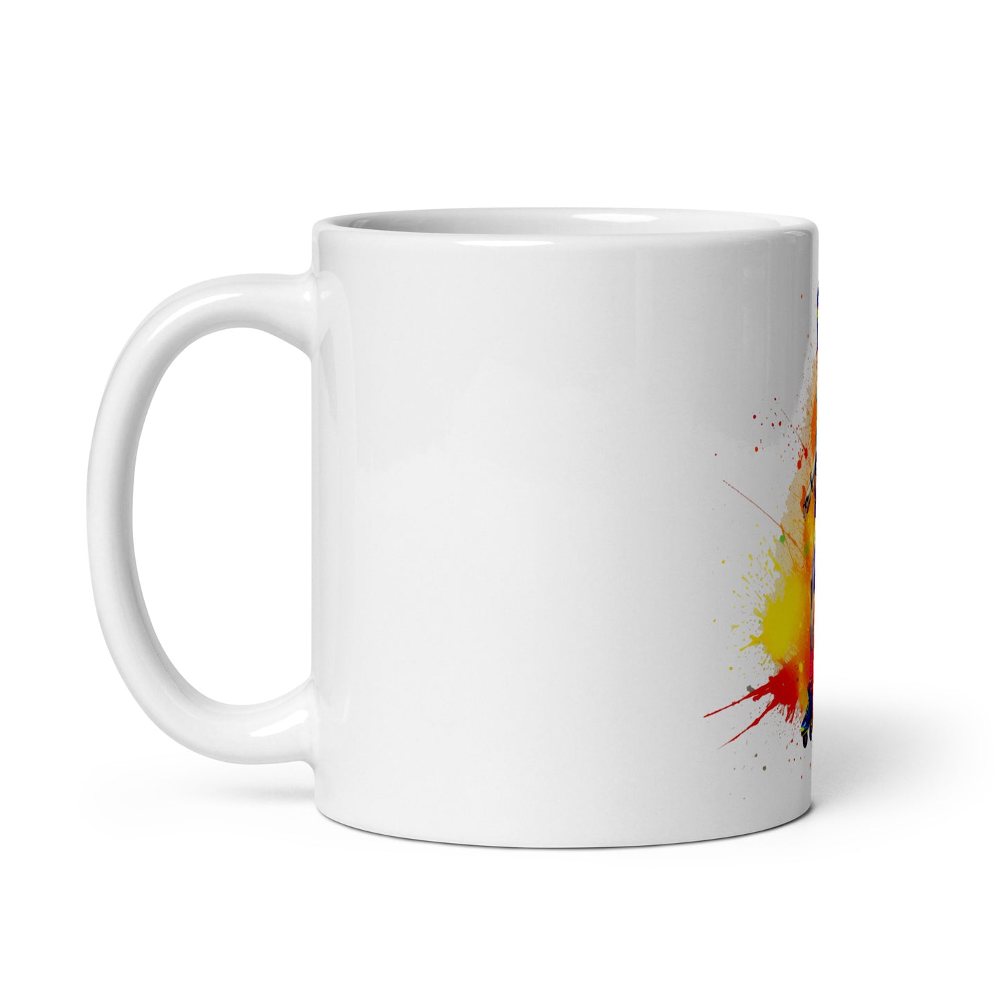 White glossy mug