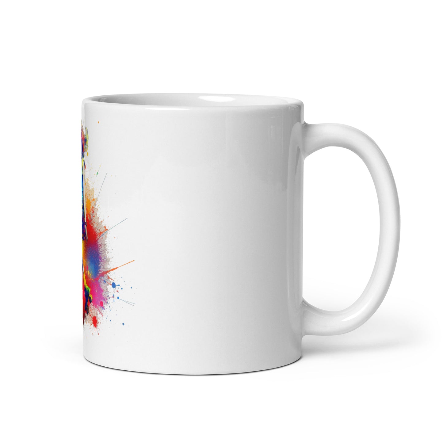 White glossy mug