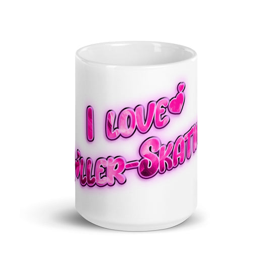 White glossy mug