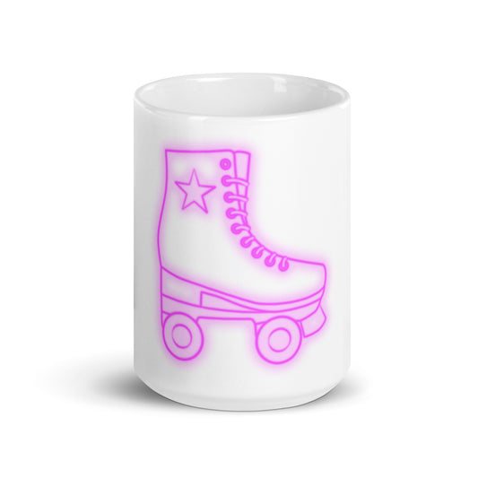 White glossy mug